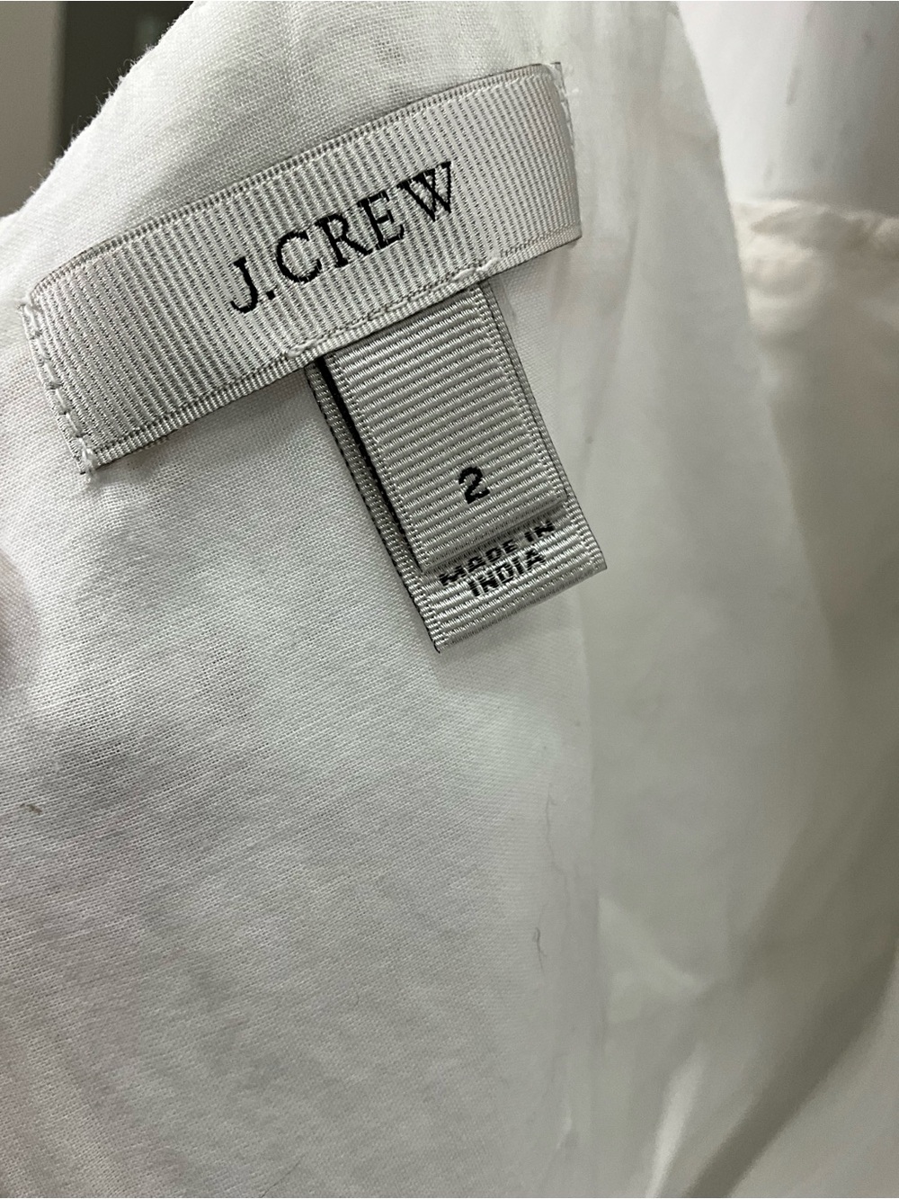 J.CREW White Eyelet Lace Tiered Midi Dress Scalloped Hem Sleeveless Sz 2 - Picture 9 of 10